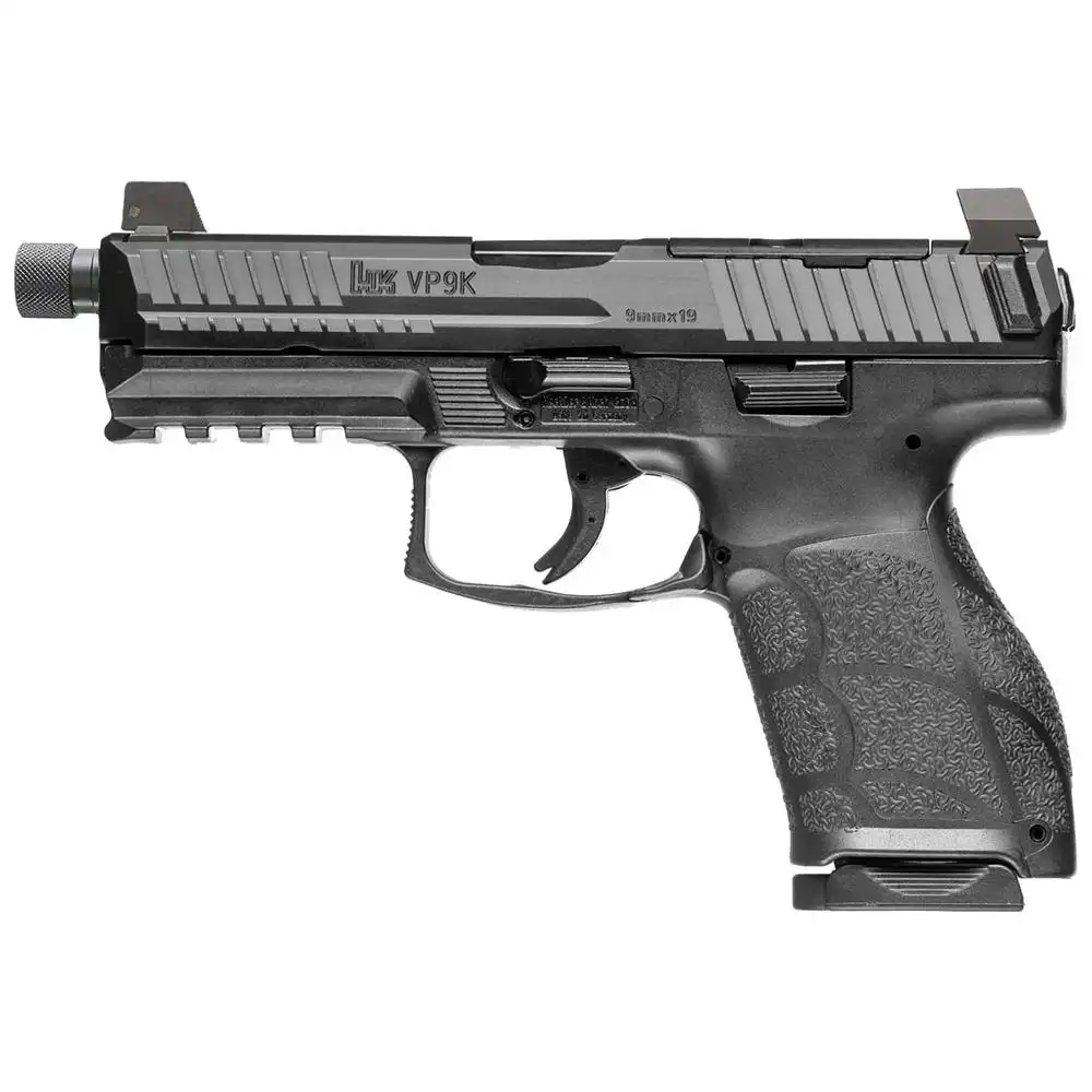 H&K VP9A1 K Tactical Handgun 9mm Luger 15rd Magazines (2) 4.7" 1/2x28 Threaded Barrel Black