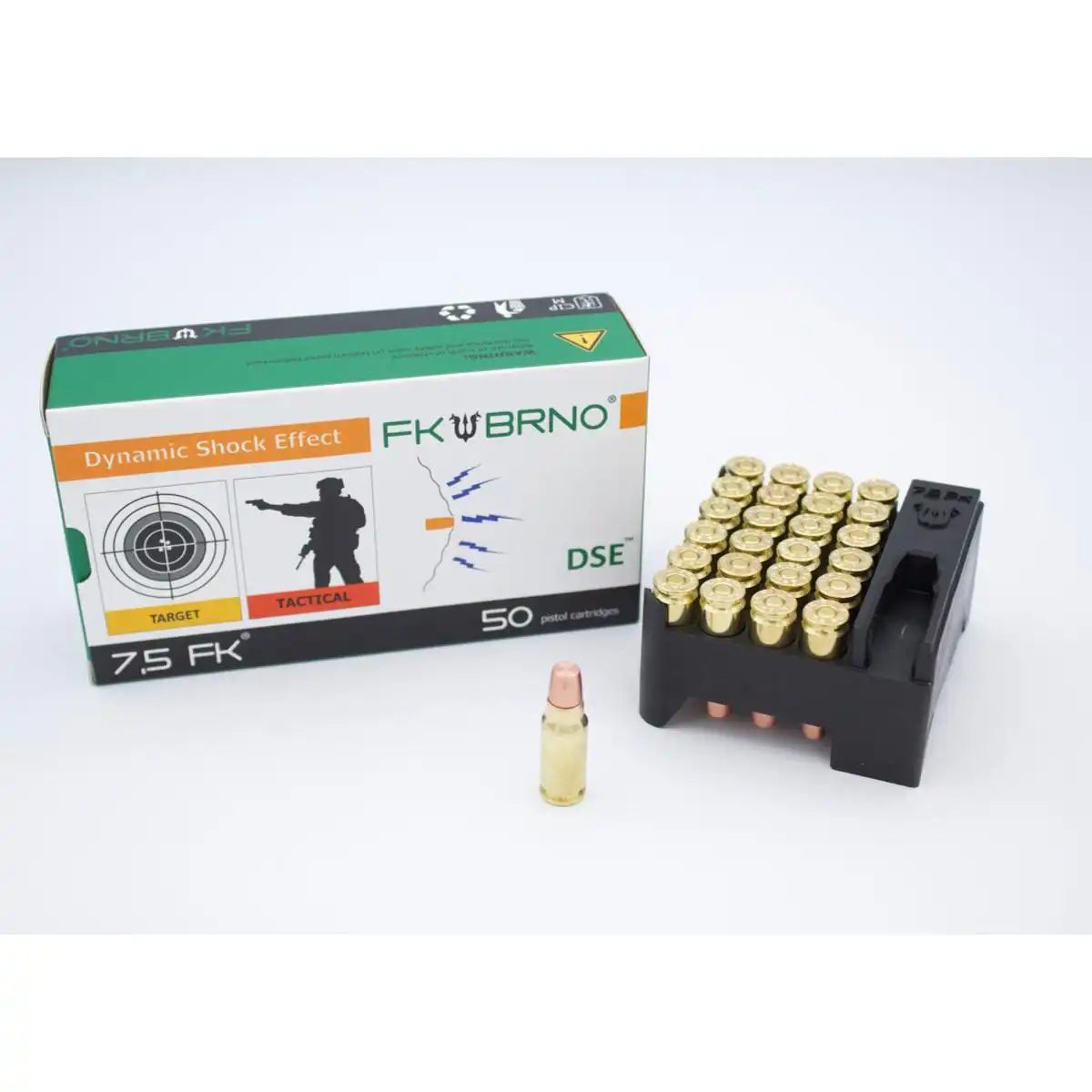 FK BRNO F9 Handgum Ammunition 7.5 FK 101 gr Solid 1950 fps 50/ct