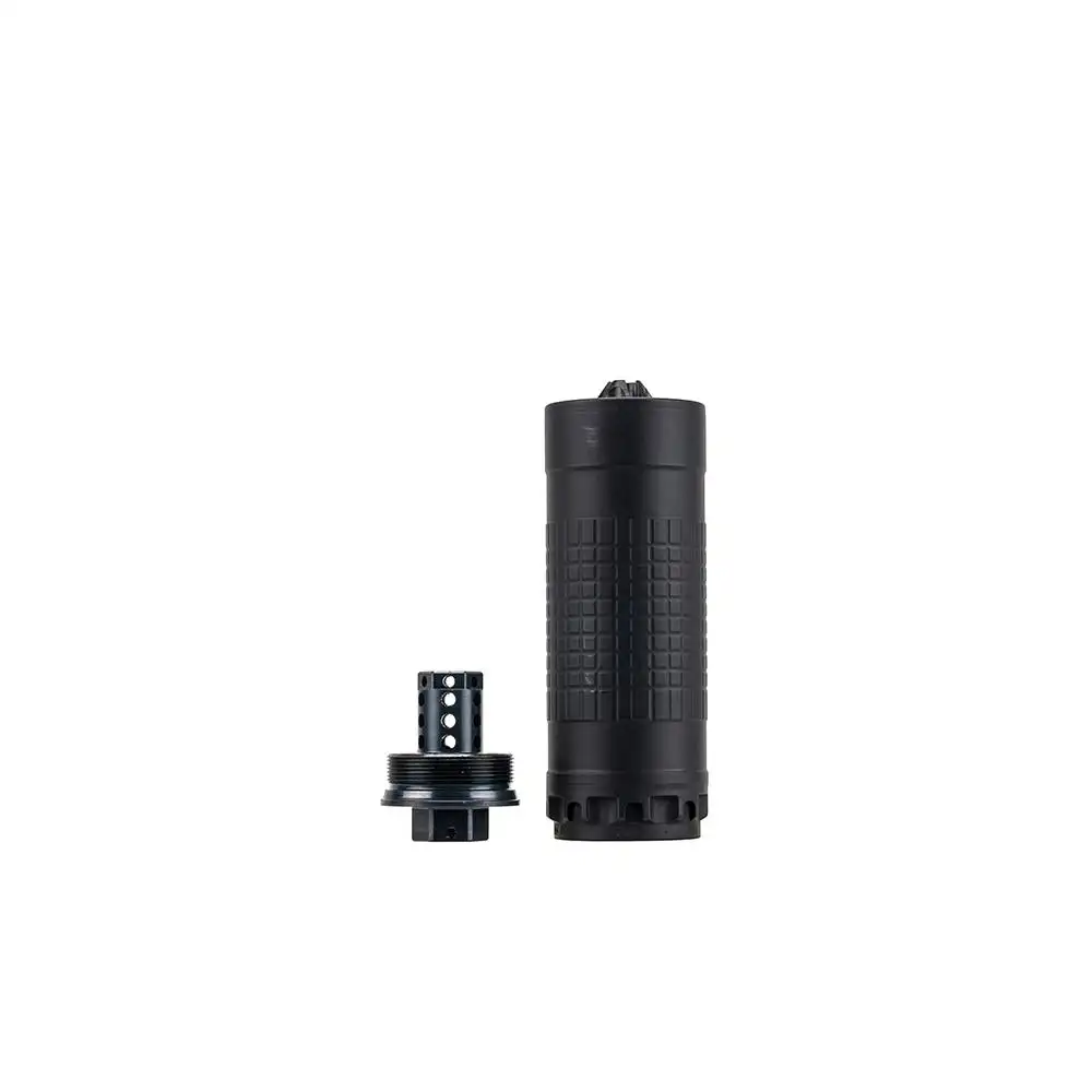 IWI Silencer 6K Direct Thread Suppressor 6mm Nickel Alloy/Stainless Steel 1/2"-28 HUB-T Mount Black