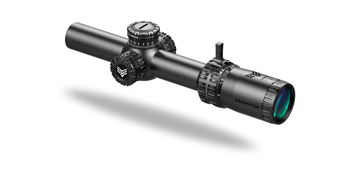 Swampfox Arrowhead LPVO Series Rifle Scope 1-8x24 30mm SFP IR Green MOA Black