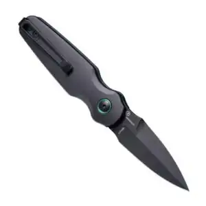 Hogue Ballista II Automatic Folder Knife 2-3/5 Spear Point Blade Solid Black