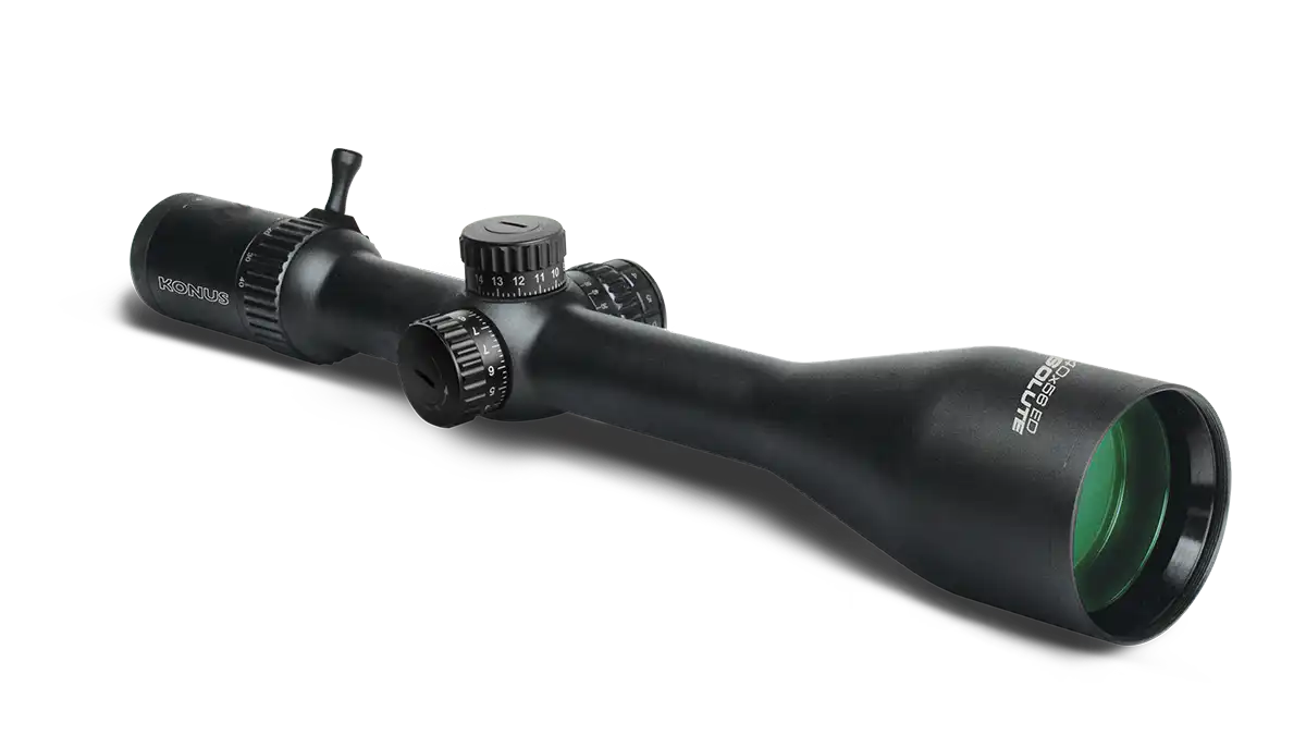 Konus Absolute Rifle Scope 5-40x56 Zoom 30mm SFP 550 Ballistic Reticle Illum - Black