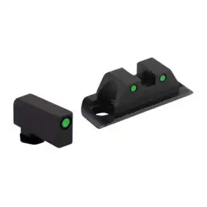 Ameriglo Optic Compatible Sight Set for Glock Gen 5 A-Cut Green with Black Front and Back
