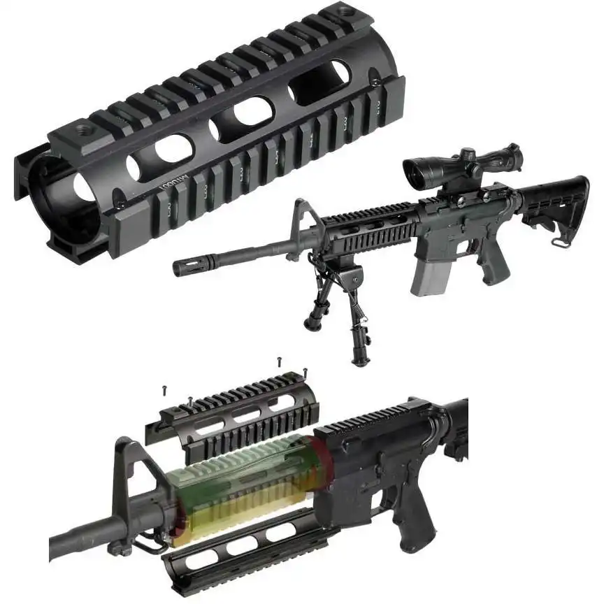 Leapers UTG PRO Model 4/AR15 Car Length Drop-in Quad Rail Black