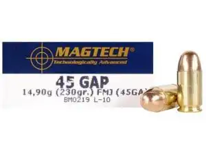 MagTech Handgun Ammunition .45 GAP 230 gr FMJ 837 fps 50/ct