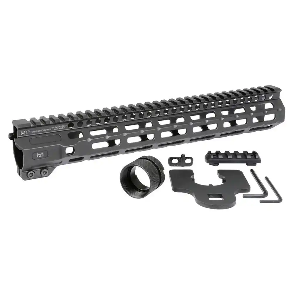 Midwest Industries Combat Rail Free Float Handguard 12.625" M-LOK Black
