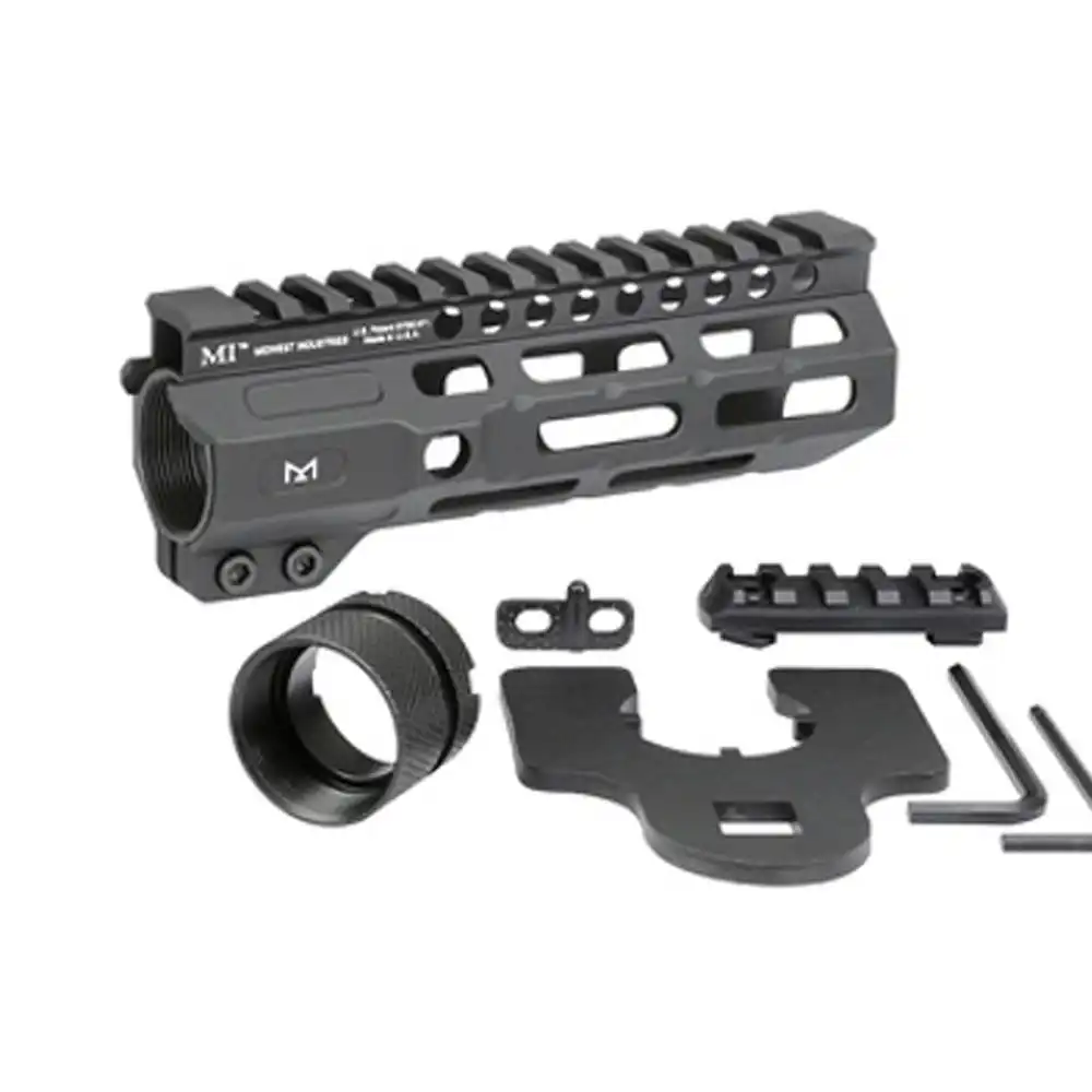 Midwest Industries Combat Rail One Piece Free Float M-LOK Handguard 6" Black