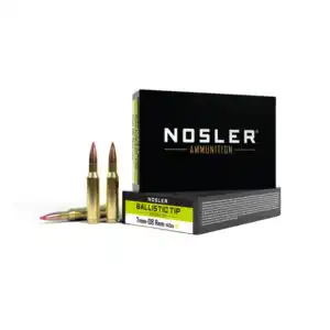 Nosler Ballistic Tip Hunting Rifle Ammunition .7mm-08 Rem 140gr PT 2825 fps 20/ct