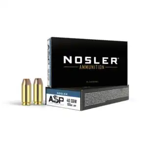 Nosler ASP Handgun Ammunition .40 S&W 150 gr JHP 1110 fps 50/ct