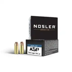 Nosler ASP Handgun Ammo 9mm Luger 115 gr JHP 1170 fps 20/ct