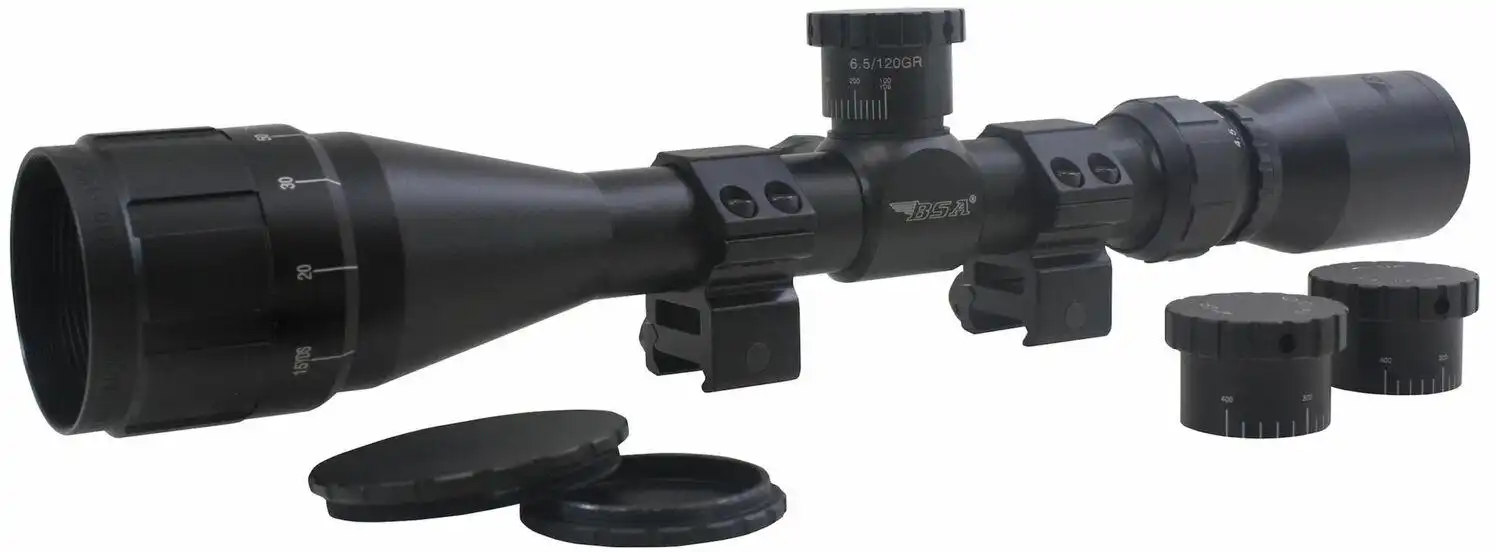 BSA Sweet 6.5 Creedmoor 4.5-18x 40mm AO Rifle Scope with Weaver Rings