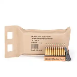 PMC X-Tac Battle Pack Rifle Ammunition 5.56X45 NATO 62 gr Green Tip 2920 fps 120/ct