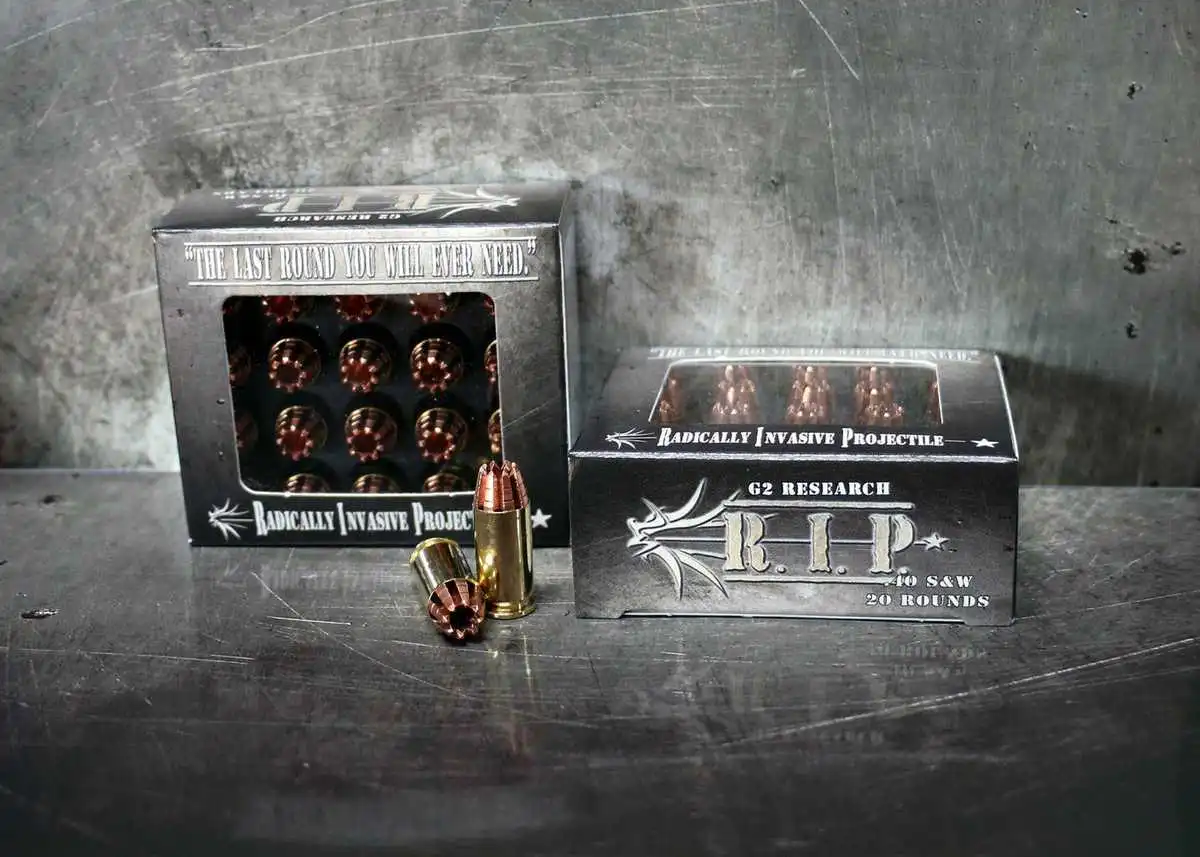G2 Research R.I.P. Handgun Ammunition .40 S&W 115 gr HP 1080 fps 20/ct