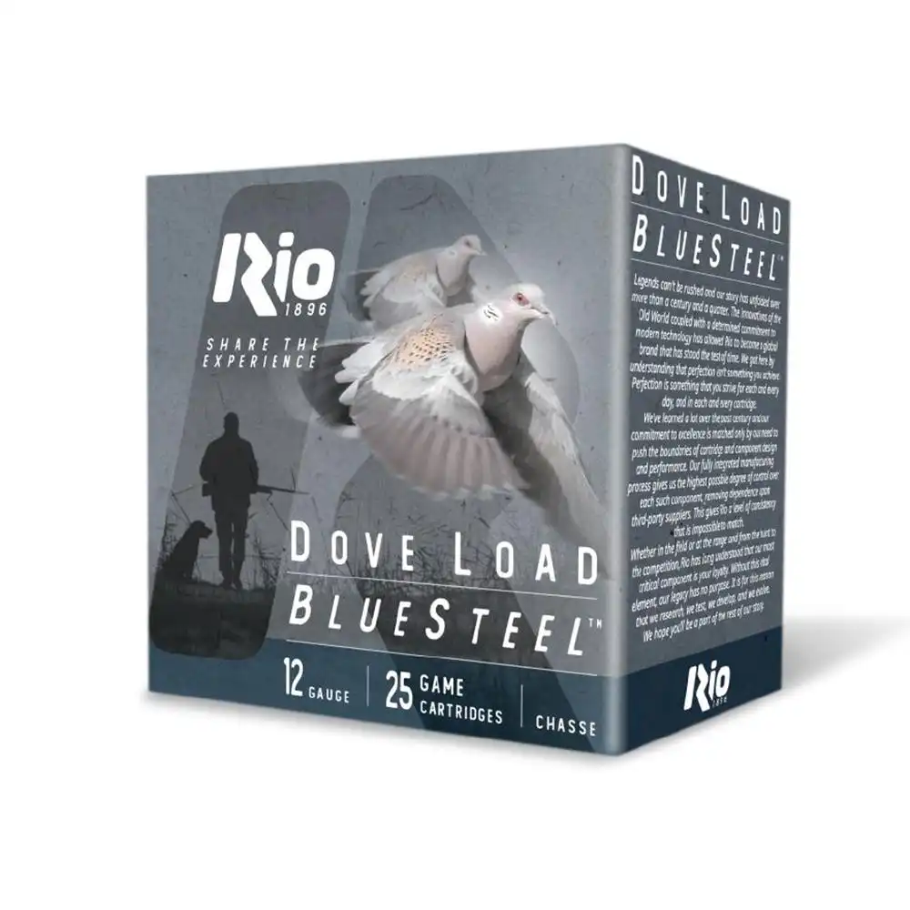 Rio Bluesteel Dove Load Shotshells 12 ga 2-3/4" 1oz 1350fps #6 25/ct