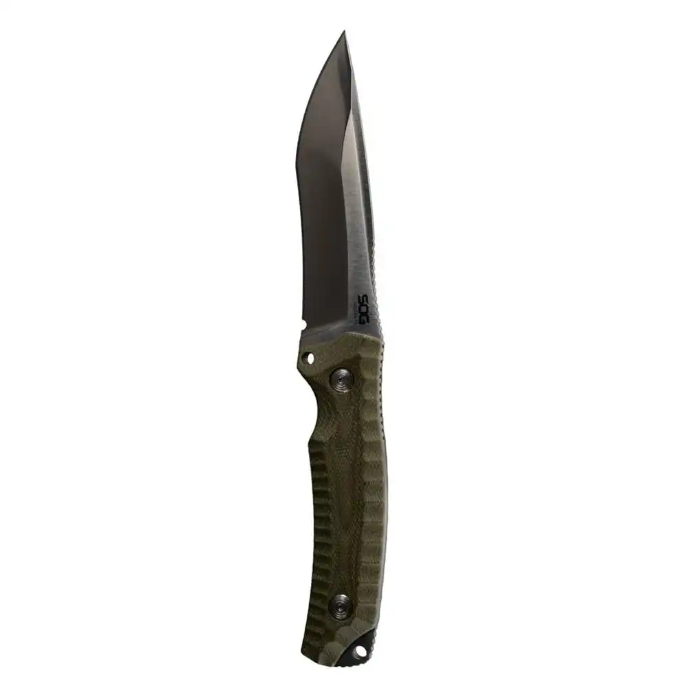 SOG Knives Hidaka FX Fixed Knife 4-4/5" Drop Point Blade Green