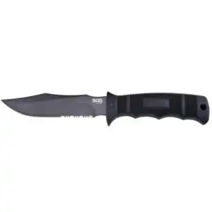 SOG Seal Pup Fixed Blade Knife 4-3/4" Clip Point Blade Black with Nylon Sheath