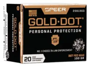 Speer Gold Dot Handgun Ammunition .327 Federal 100 gr HP 1500 fps 20/ct