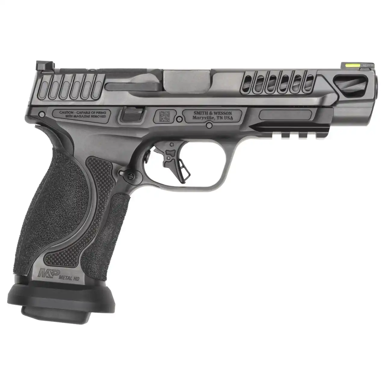S&W M&P9 M2.0 Competitor HD Handgun 9mm Luger 17rd Magazines(4) 5" Barrel Optic Ready No Thumb Safety Black Steel Frame