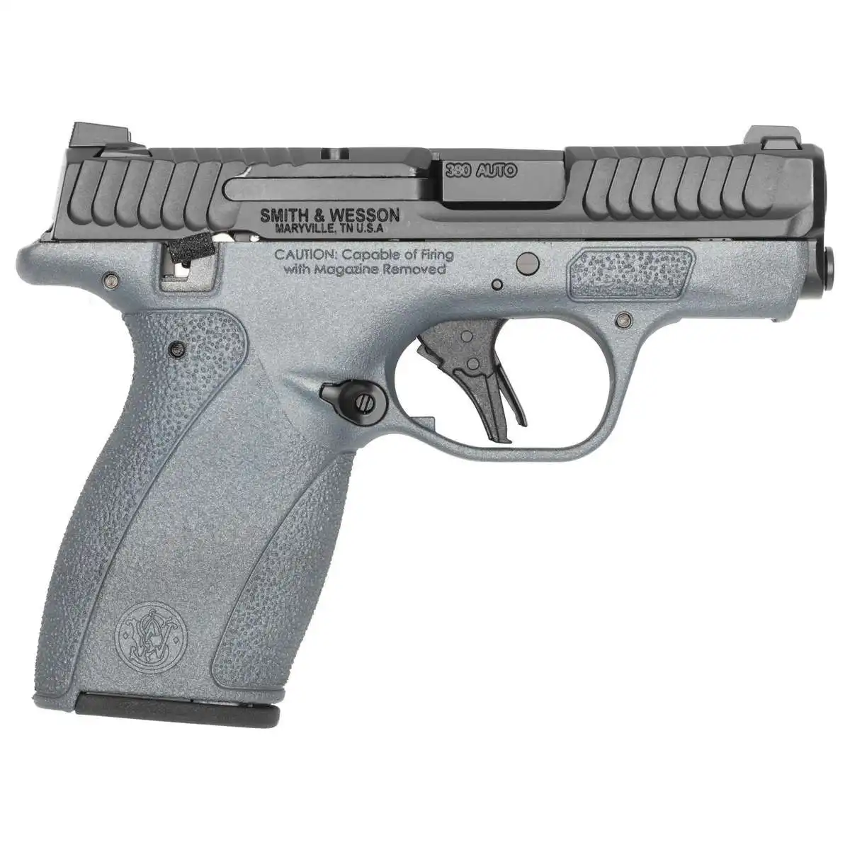 S&W M&P Bodyguard 2.0 Blue Titanium Thumb Safety Handgun .380 Auto 10(1)&12(1)rd Magazines 2.75" Barrel Titan Blue Grip