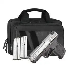 S&W SD9 2.0 Handgun Bundle 9mm Luger 16rd Magazine(3) 4" Barrel White Dot Sights No Thumb Safety 2-Tone Savior Bag