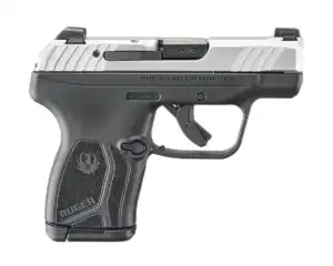 Ruger LCP MAX Handgun .380 Auto 10rd Magazine 2.80'' Black Oxide Barrel Loaded Chamber Indicator Stainless Slide/Black Grip Thumb Safety