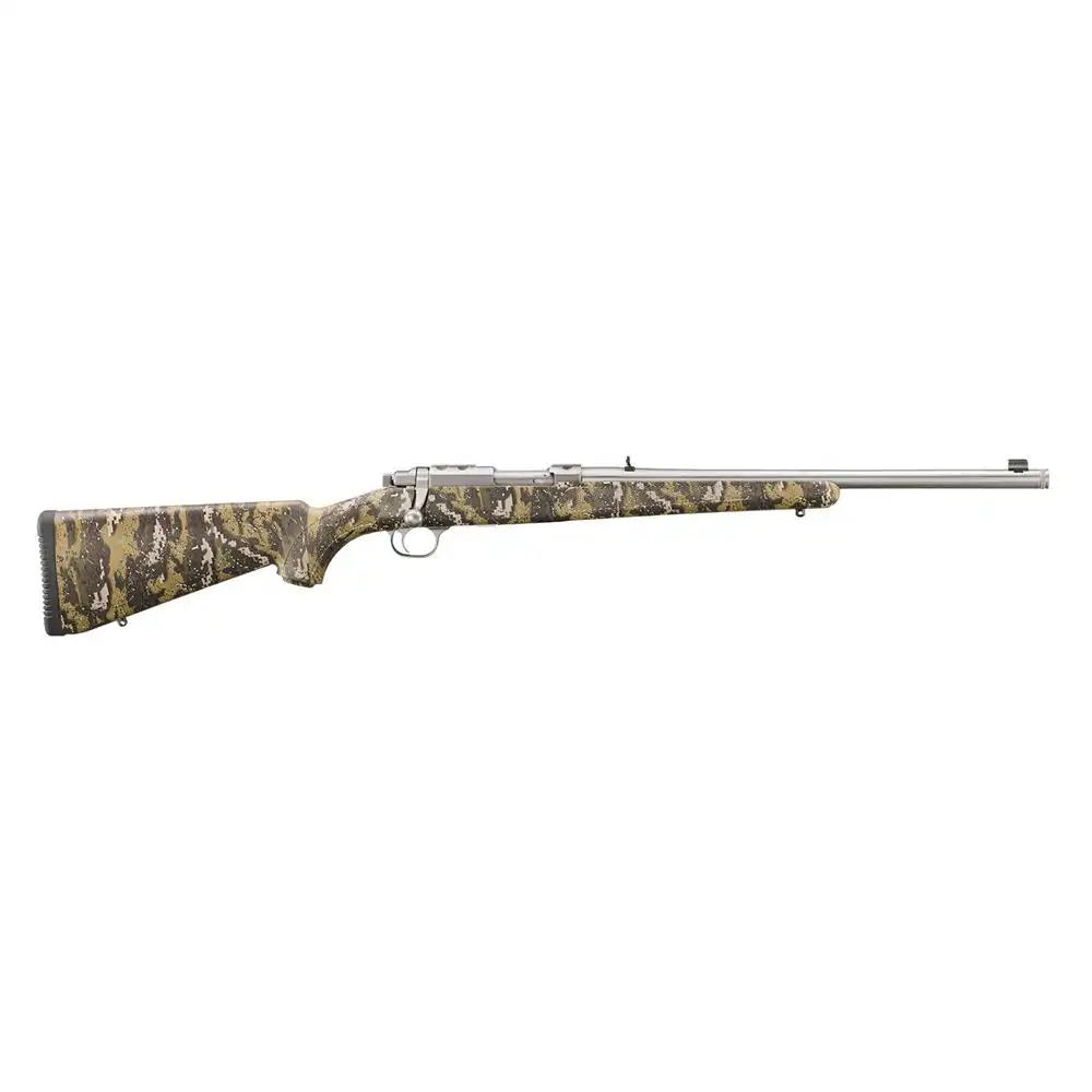 Ruger 77/357 Rifle .357 Mag 5rd Capacity 18.50" Stainless Steel Barrel Desolve Bare Reduced Camo Synthetic Stock