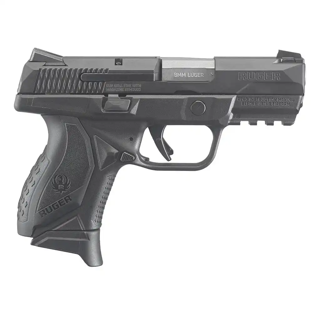 Ruger American Compact Handgun 9mm Luger 17rd Magazine 3.55" Barrel Black