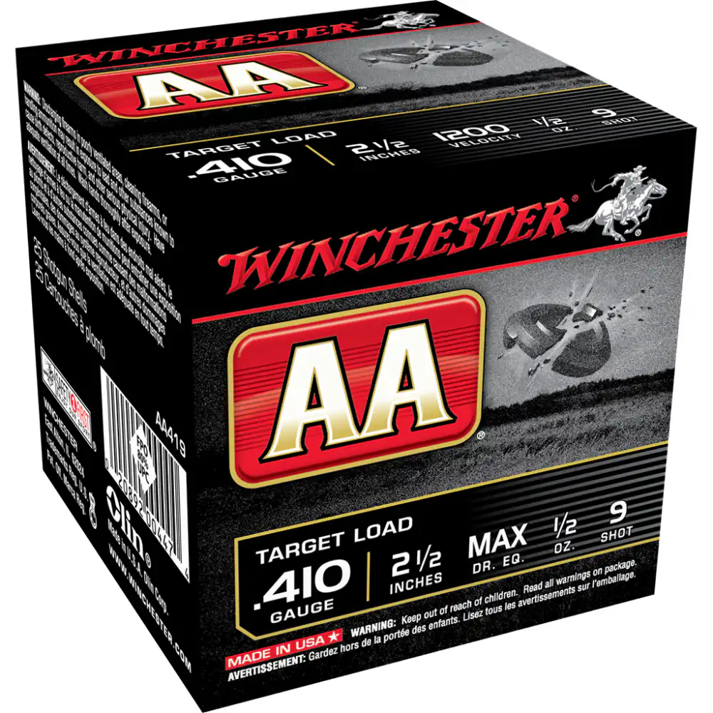 Winchester AA Target .410 ga 2-1/2" MAX 1/2 oz #9 - 25/ct
