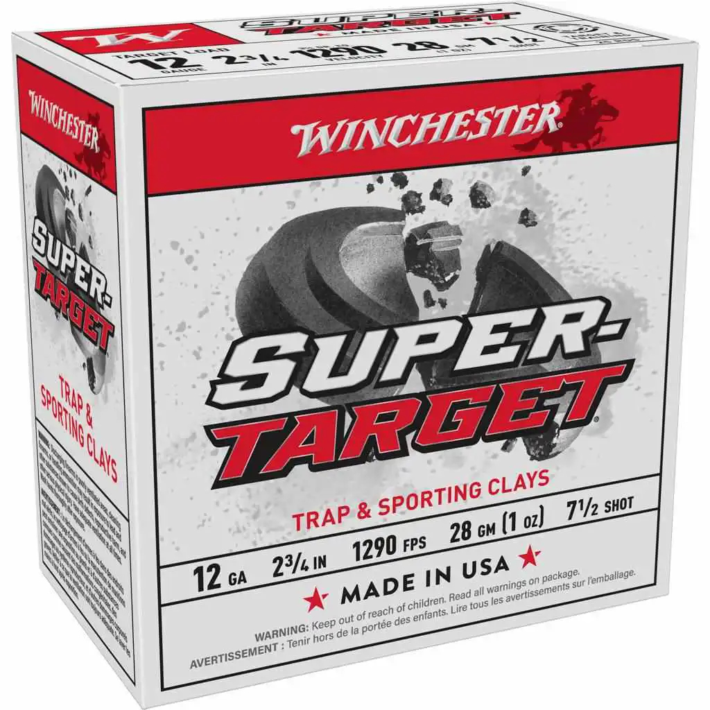 Winchester Super Target Shotshells 12 ga 2-3/4" 1 oz 1290 fps #7.5 25/ct
