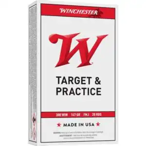 Winchester USA Rifle Ammunition .308 Win 147 gr. FMJ 2800 fps 20/ct