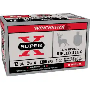 Winchester Super-X Shotshells 12ga 2-3/4" 1oz 1300 fps Slug 15/ct