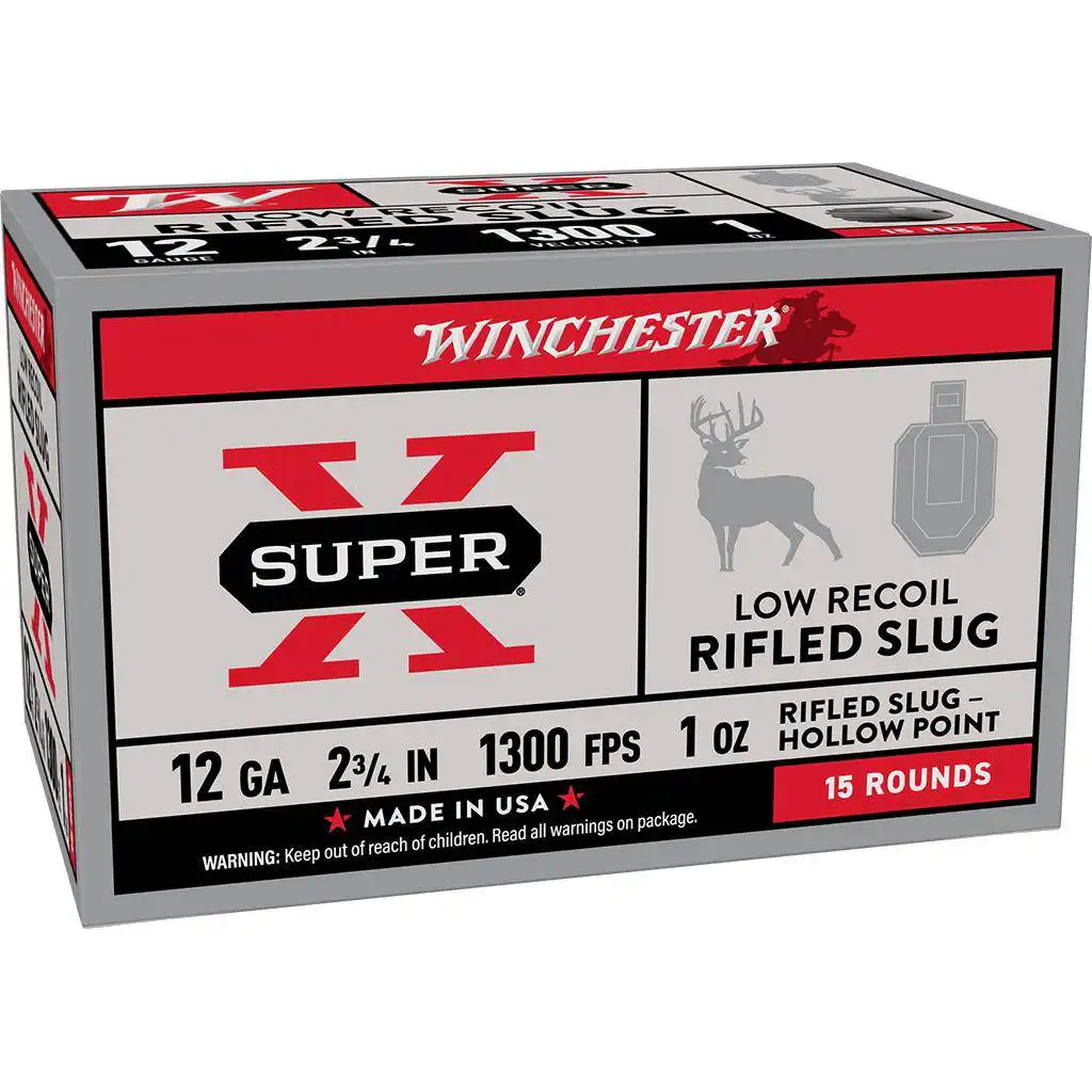 Winchester Super-X Shotshells 12ga 2-3/4" 1oz 1300 fps Slug 15/ct