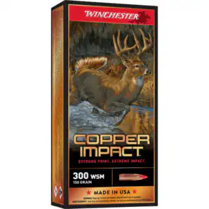 Winchester Copper Impact Rifle Ammunition 300 WSM 150 gr. BT 3200 fps 20/ct