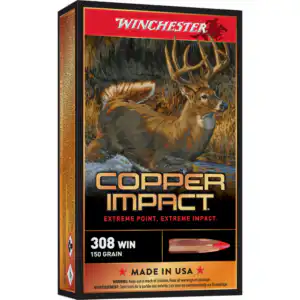 Winchester Copper Impact Rifle Ammunition 308 Win 150 gr. BT 2810 fps 20/ct