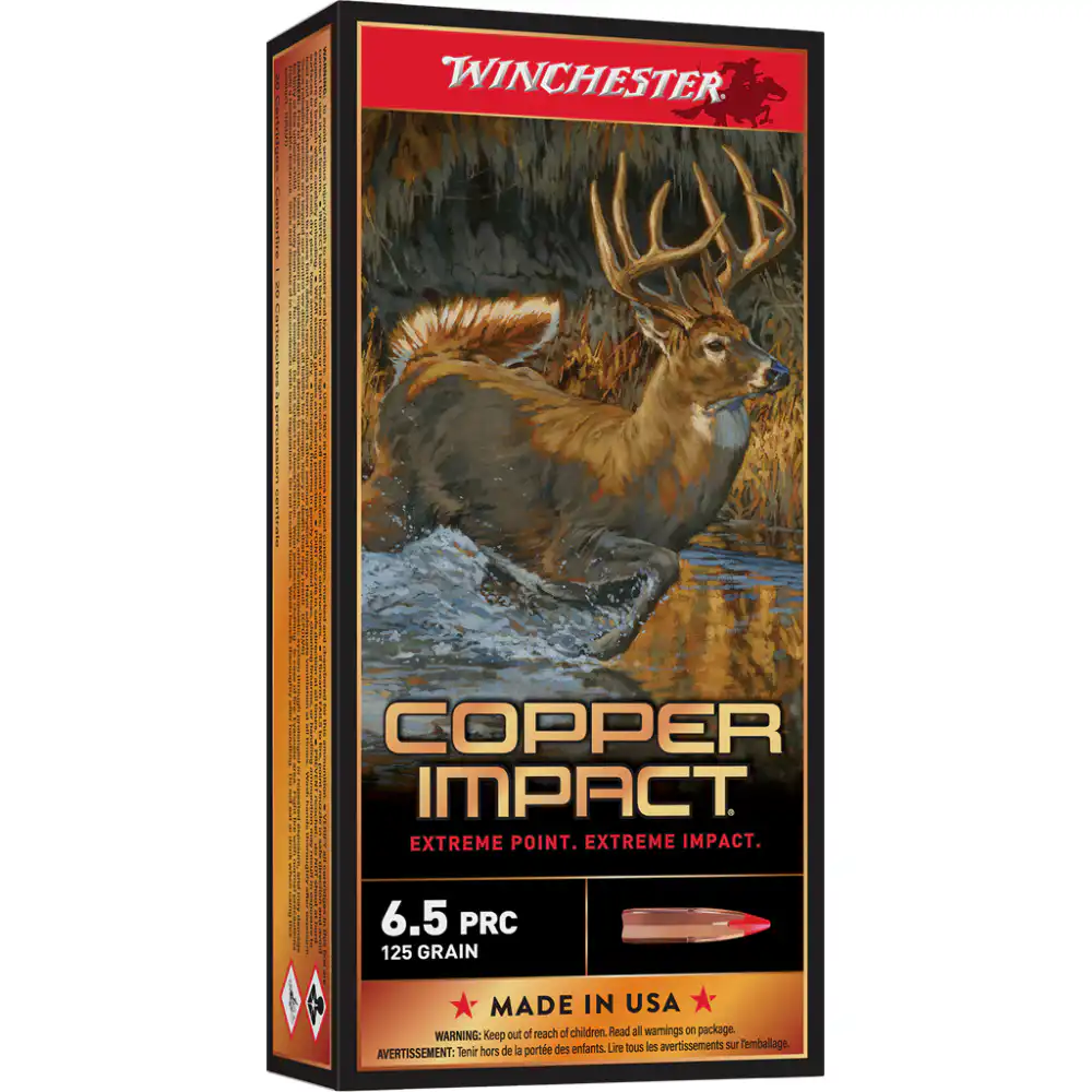 Winchester Copper Impact Rifle Ammunition 6.5 PRC 125 gr. BT 3100 fps 20/ct