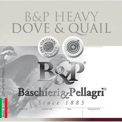 B&P Dove & Quail Steel Shotshells 12 ga 2-3/4" 1 oz 1375 fps #7 25/ct