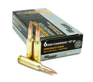 AMMO 6MM CREEDMOOR 107gr ELITE MATCH GRADE OTM 2950 fps20/ct