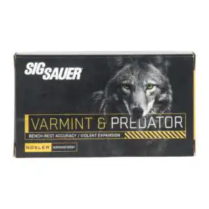 Sig Sauer Varmint & Predator Rifle Ammunition 223 Rem 55gr PT 20/ct