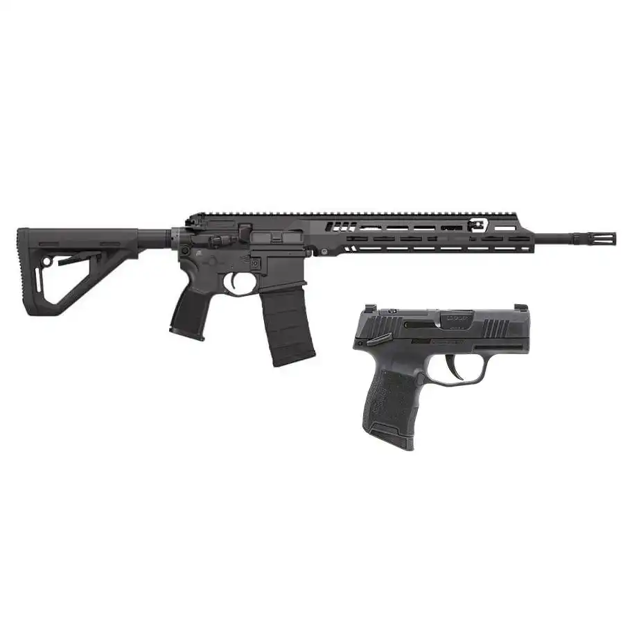 Sig Sauer SIG516 G3 Freedom Package 5.56mm 10rd Magazine(1) 16" Threaded Barrel w/P365 9mm Luger OR 10rd Magazine(2) 3.1" Barrel
