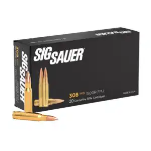 Sig Sauer  Elite Ball Rifle Ammunition 308 WIN 150gr FMJ 2900 fps 20/ct