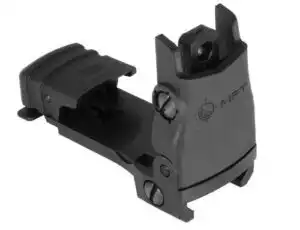 Rear Back Up Polymer Sight flip up with Windage Adjustment