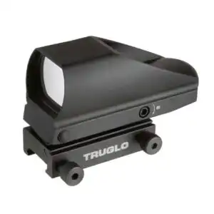 Truglo Tru-Brite Multi-Reticle Dual Color Open Red Dot Sight 24mmx34mm Window Multi-Reticle Black