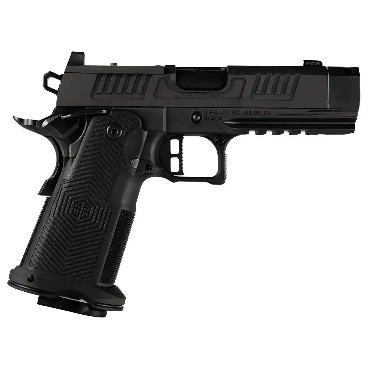 Alpha Foxtrot AF1911-ROMULUS 9mm 17 & 20 Round Magazines (1 Each) DLC 4.25" Compensator RMSC Optic Cut