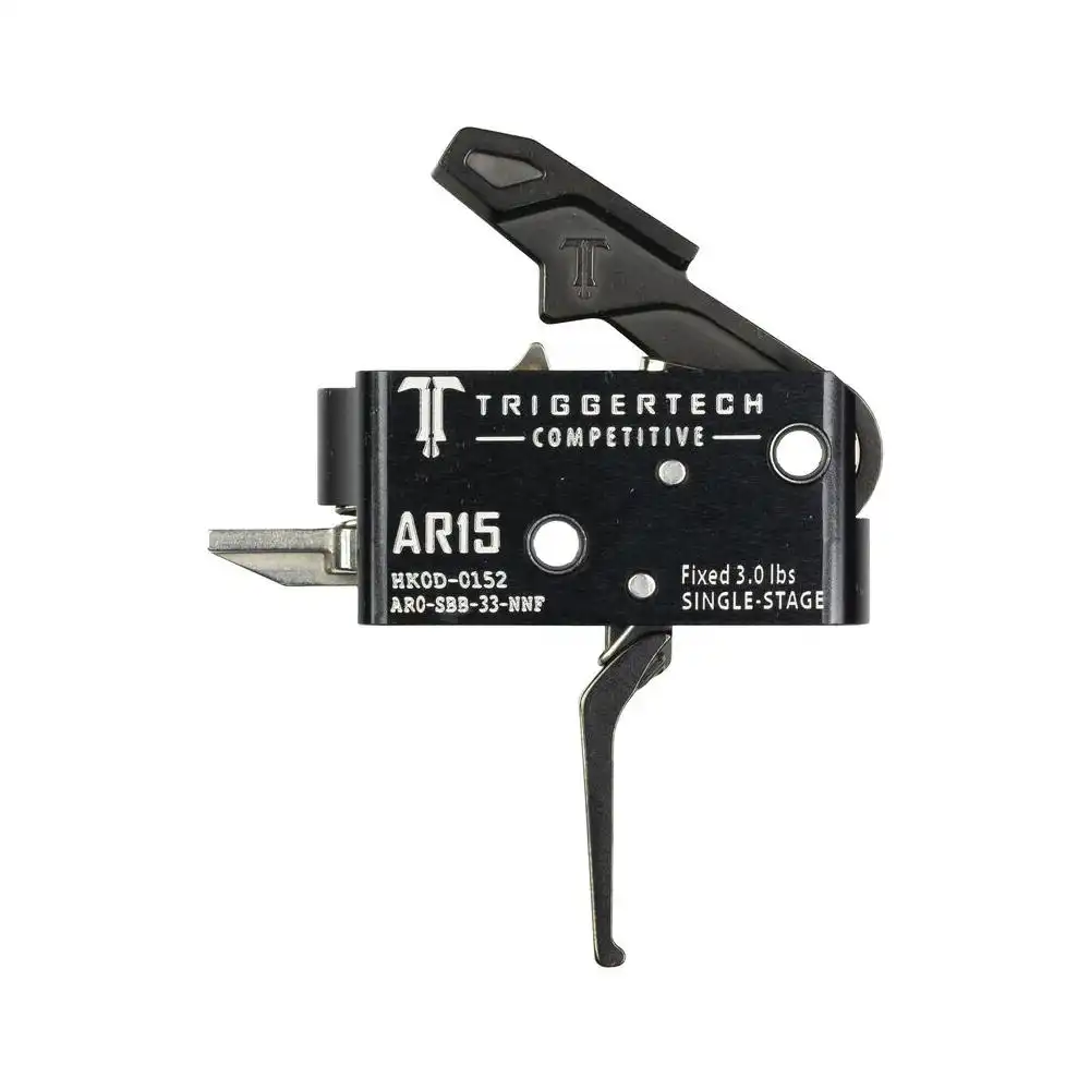 TriggerTech AR15 Single-Stage Competitive Flat Trigger Black
