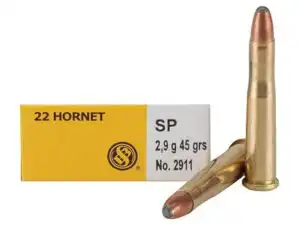 Sellier & Bellot Rifle Ammunition .22 Hornet 45 gr SP 2346 fps 20/ct