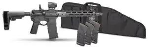 Springfield Saint Victor Gear Pac Pistol 5.56mm 30rd Magazines(4) 11.5'' Barrel SBA3 4 Brace Viridian Venta Red Dot Bag