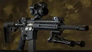 Tactical AR15 rifle setup