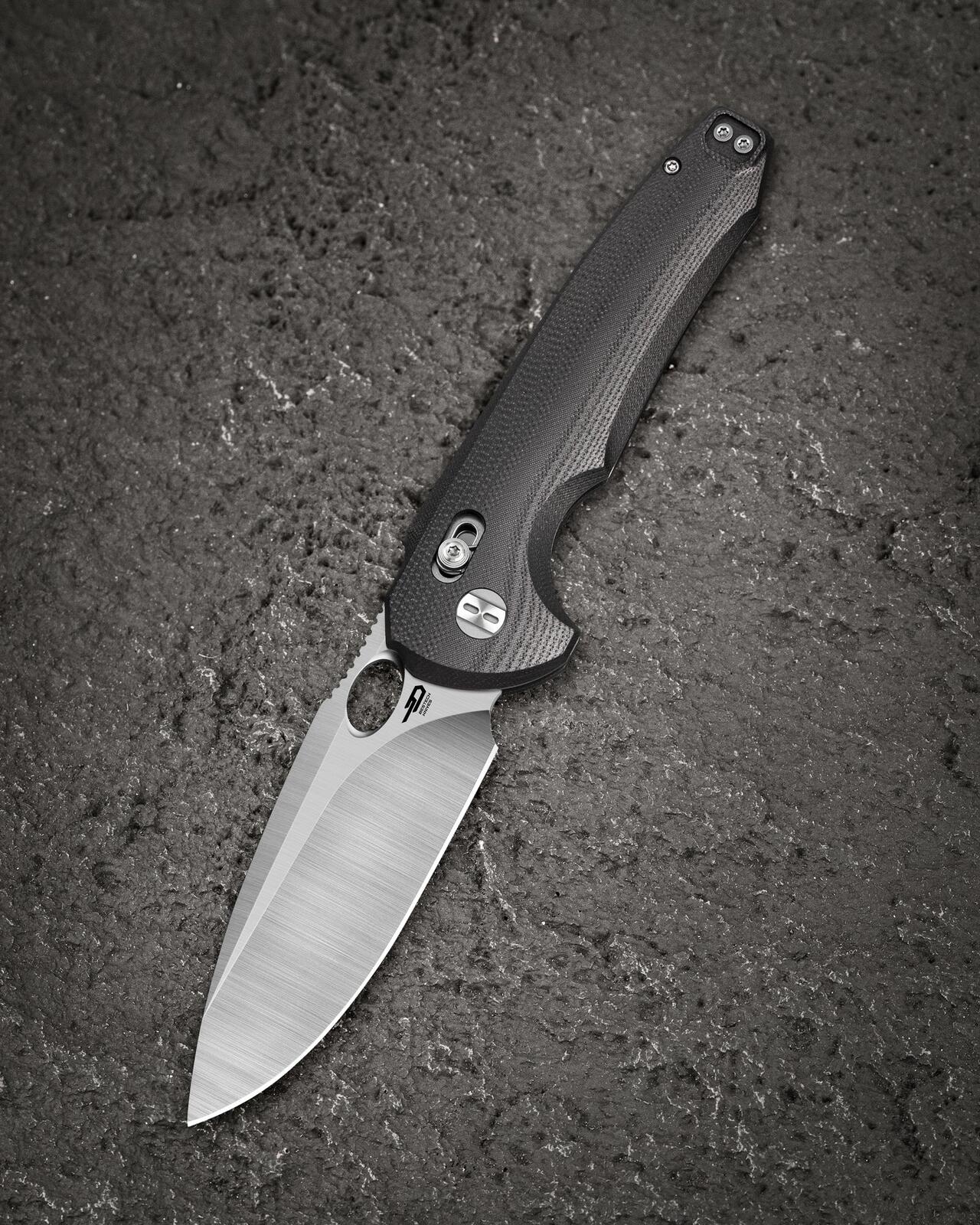 Bestech Noctar - Black G10, Satin 14C28N Blade. BG66A