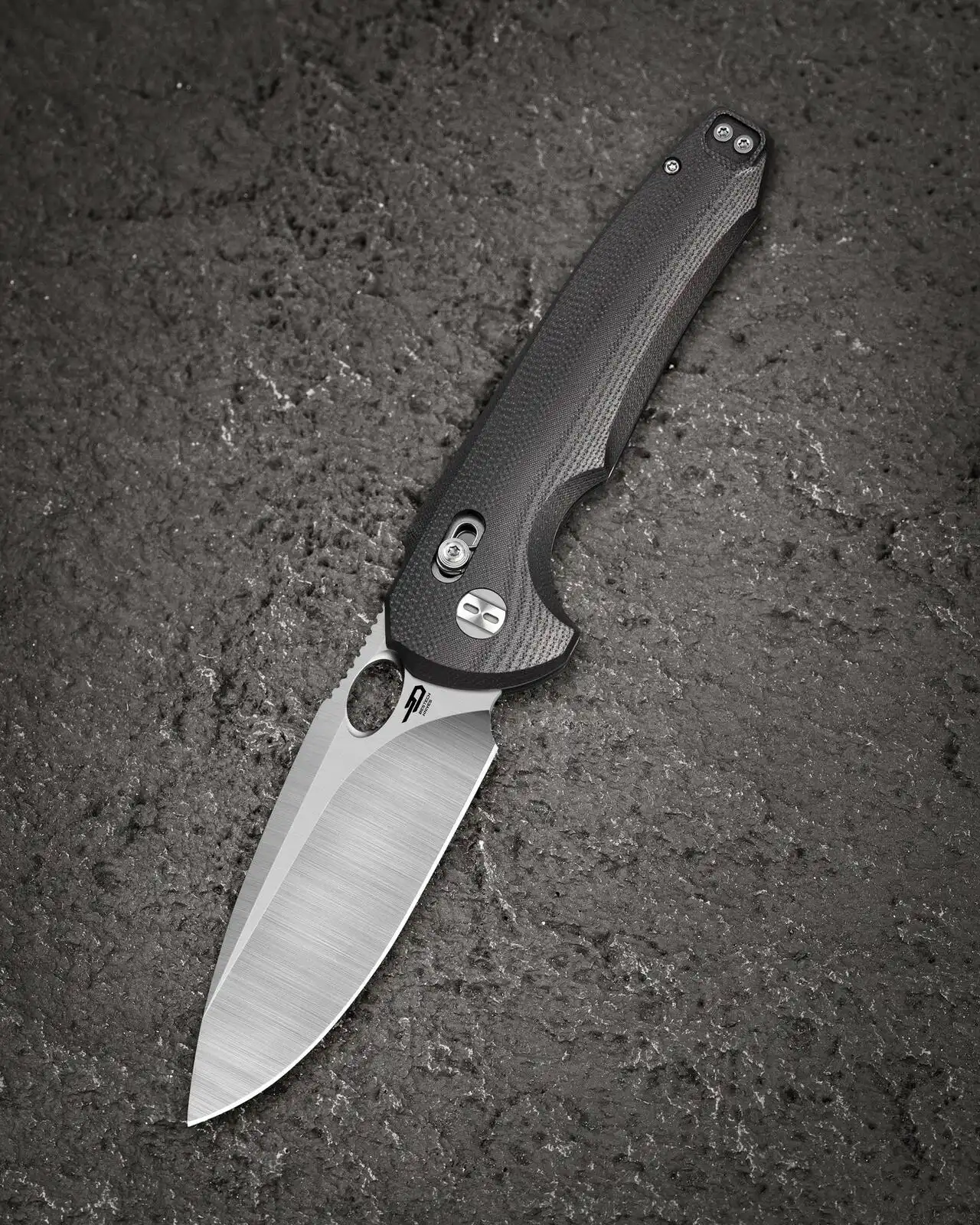 Bestech Noctar - Black G10, Satin 14C28N Blade. BG66A