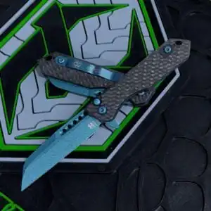 Heretic Jinn - Manual, Metallic Teal, MagnaCut, Carbon Fiber